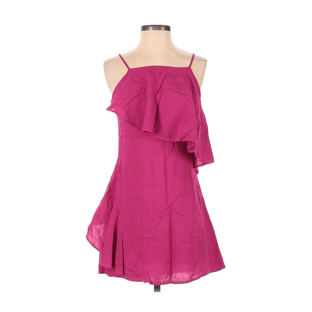 Lulus XS Pink Ruffle Spaghetti Strap Dress